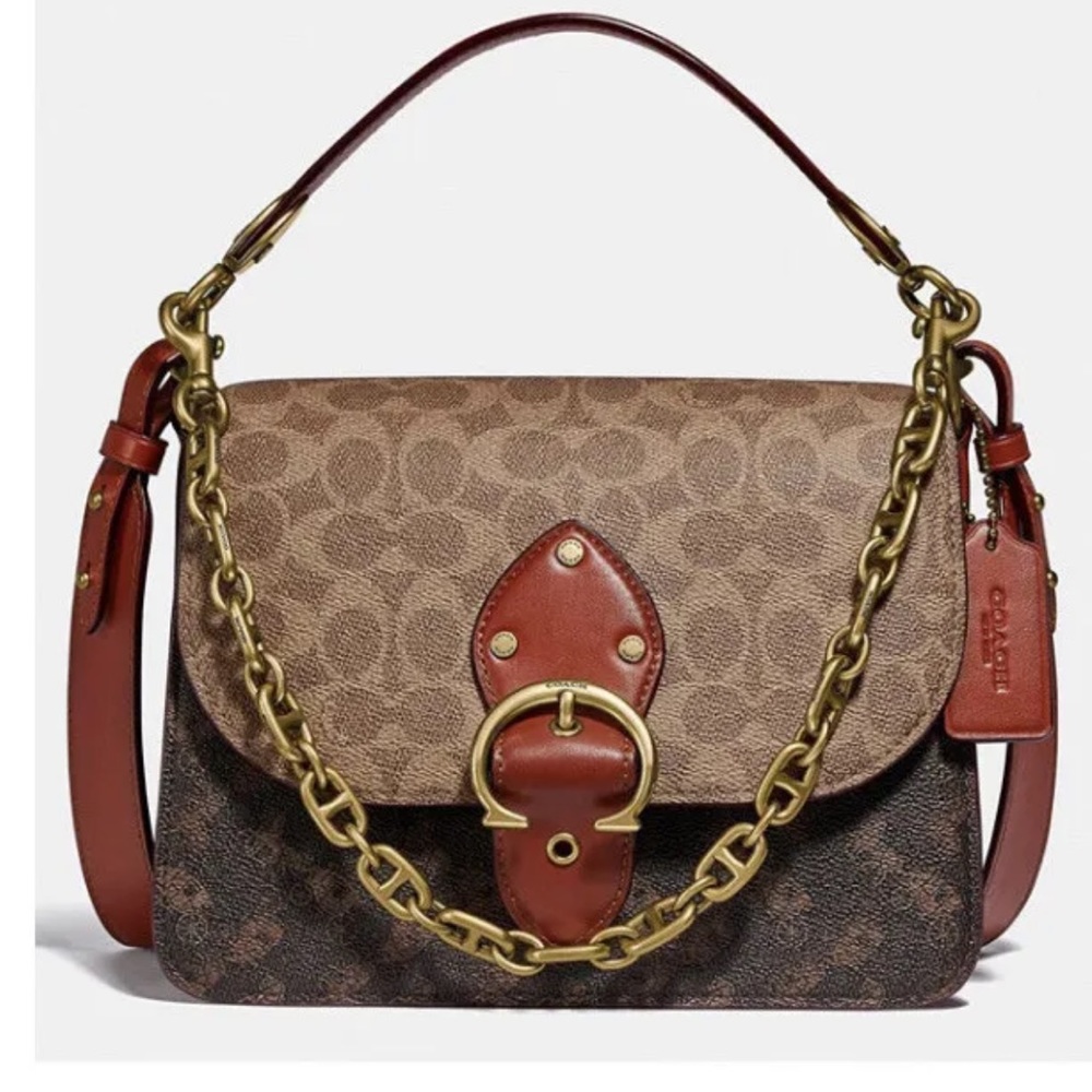 Coach Beat Shoulder Bag In Signature Canvas With Horse And Carriage Print